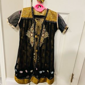 NEW Pakistani Indian shalwar kameez suit tunic girls age 4-6